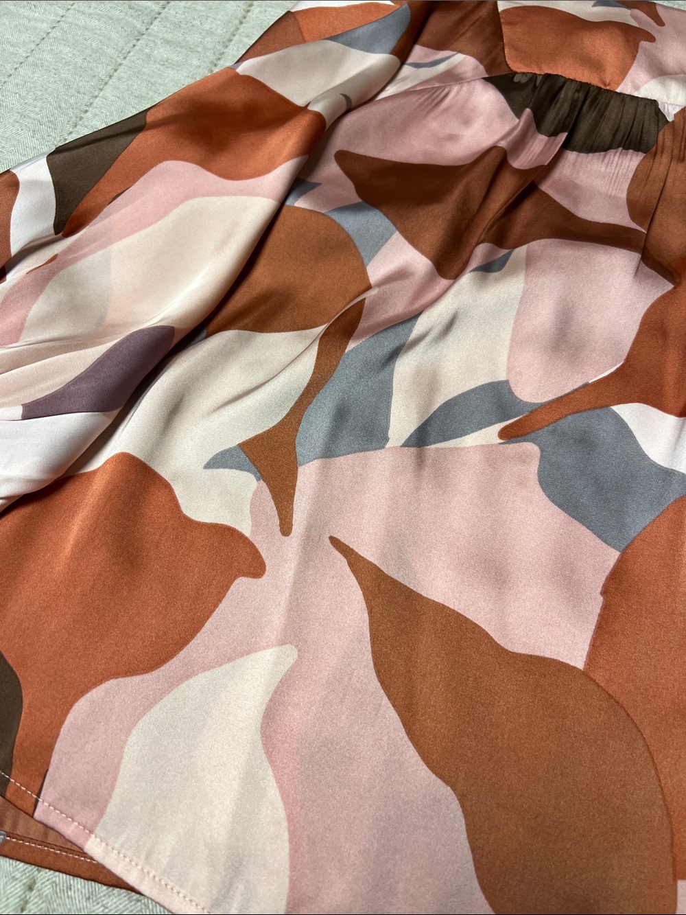 DR2 Scoop Neck Tunic in Rust, Pink & Brown Abstract - Picture 2 of 7